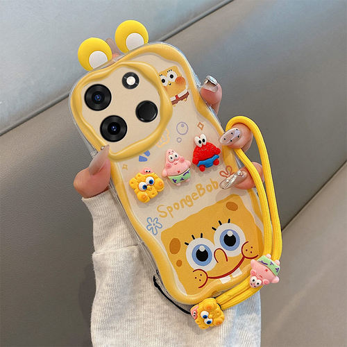 库洛米适用传音Tecno POP7PRO手机壳海绵宝宝pop7pro派大星潮女生pop7por趣味可爱女infinix个性卡通搞怪