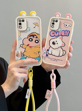 搞怪蜡笔小新适用传音Infinix Hot10 play手机壳时尚潮女款hot10paly硅胶可爱少女小羊皮h0t10play保护套皮纹