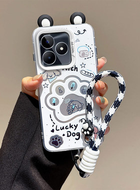 耳朵海绵宝宝适用realme真我Note50手机壳派大星relame NarzoN53潮女手绳reamle nota50学生卡通可爱女nite50