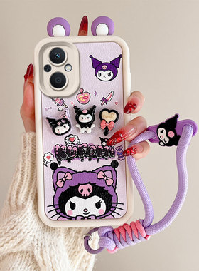 卡通可爱海绵宝宝适用OPPOF21sPro手机壳网红立体耳朵F21Pro卡通趣味小羊皮软边可爱日韩壳