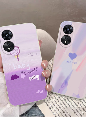 油画爱心适用OPPO A60手机壳卡通少女款opop a60日韩简约学生0ppoa60全包边防摔oppia60保护套日韩可爱女a6o