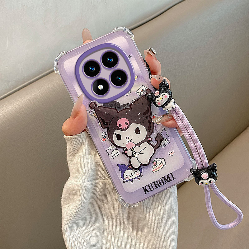 库洛米适用红米Note15pro+手机壳2510ERA8BC创意磨砂Rdeminote15pro+可爱少女手绳卡通保护套潮立体浮雕防摔
