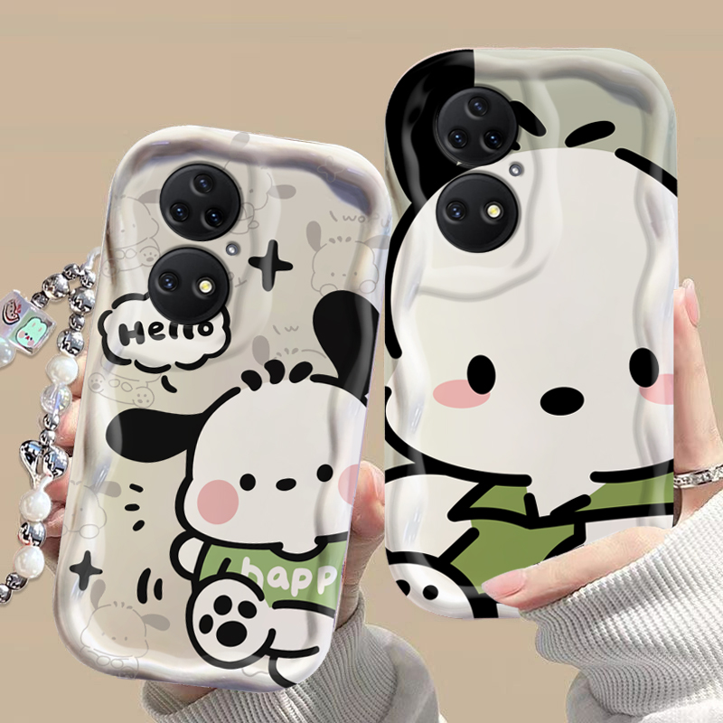 华为P50硅胶卡通奶油纹软壳