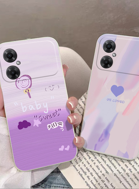 油画爱心适用红米Note11r手机壳卡通硅胶nt11r少女款日韩简约学生全包边防摔保护套