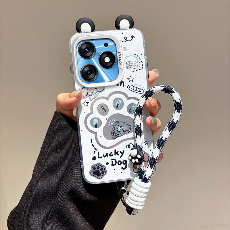 耳朵海绵宝宝派大星适用Tecno传音SPARK 10PRO手机壳可爱女sprak10pro保护套卡通磨砂壳spark10por个性手绳