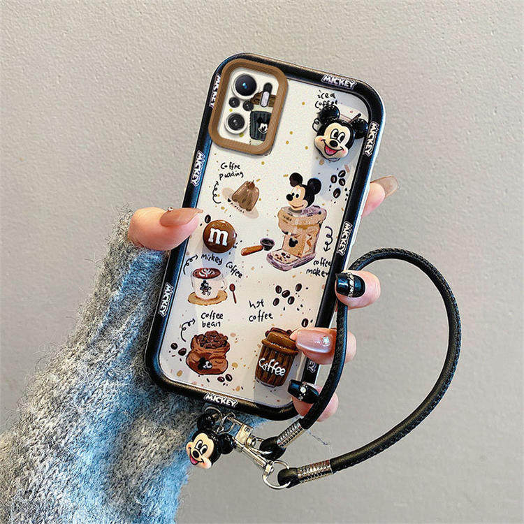 库洛米适用小米POCOM5S手机壳卡通公仔红米Note10S潮少女Note104G浮雕立体米奇卡通趣味ins可爱保护壳