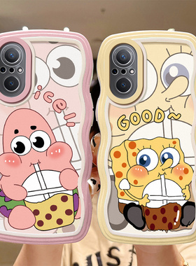 适用于华为荣耀50SE手机壳卡通潮男女JLH-AN00女学生honor50se海绵宝宝ry50se硅胶时尚。容耀50se保护套ins风