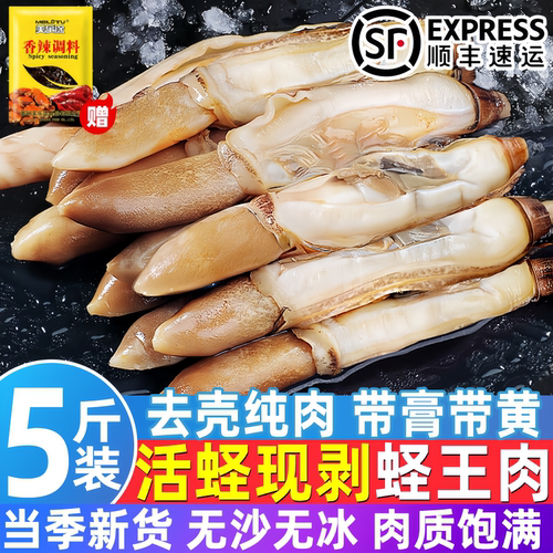 特大鲜活速冻无沙蛏子肉