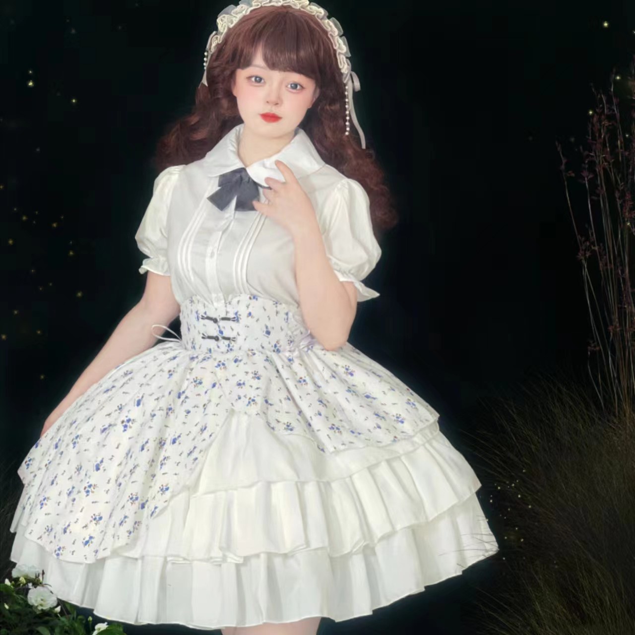 雾雨樊花原创sk半裙微胖通勤穿搭