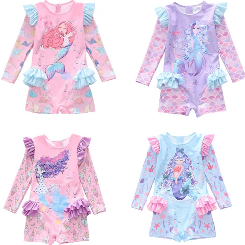 Детский купальник, лонгслив, защита от солнца