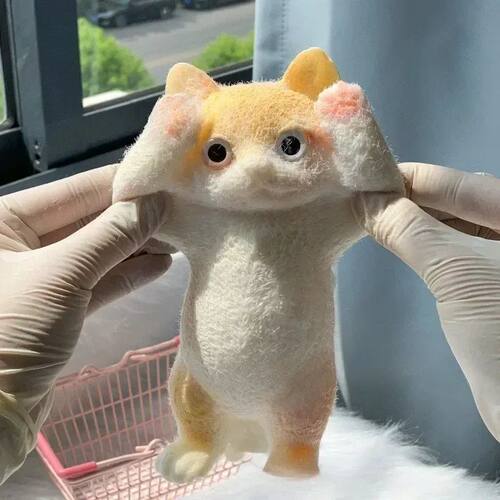 1× Squishy Cat Stress Relief Cute Flocking Squeeze Cat Soft