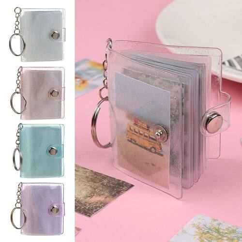 2pcs Mini 2-inch small photo album keychain pocket insert st
