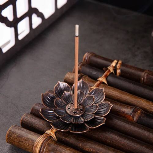 New 1PC Alloy Incense Burner Stick Holder Plate Buddhism Lot