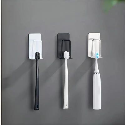Stainless Steel Toothbrush Holder Wall Mounted Adhesive Toot