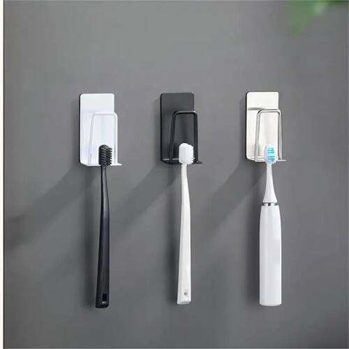Stainless Steel Toothbrush Holder Wall Mounted Adhesive Toot