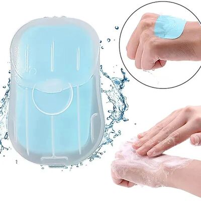 50pack Disposable Paper Soap Portable Paper Soap with Plasti