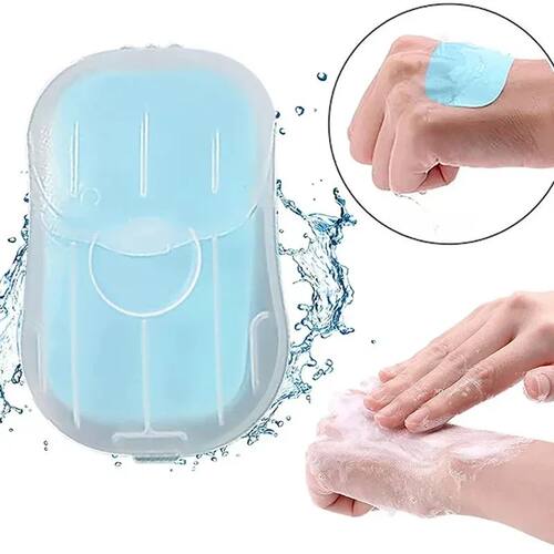 50pack Disposable Paper Soap Portable Paper Soap with Plasti