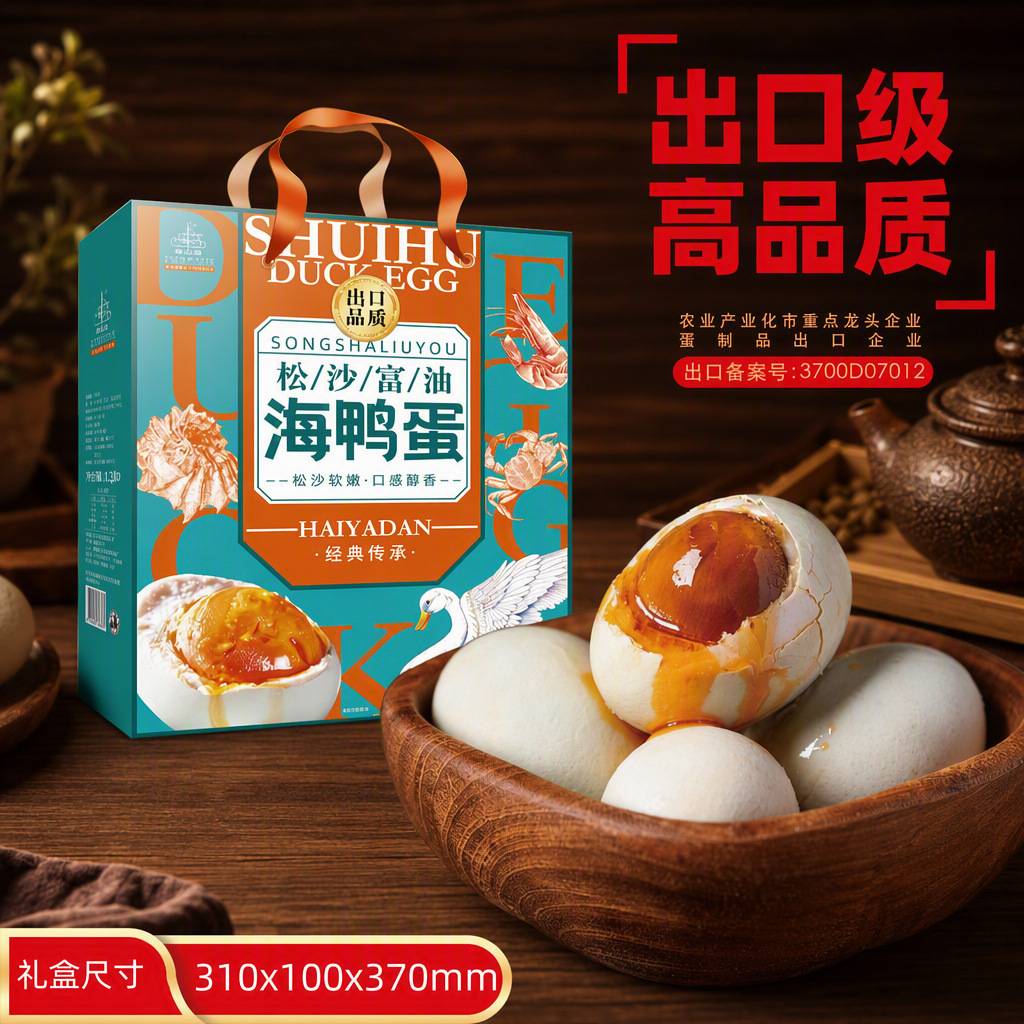 海鸭蛋包邮礼盒装出口级品质即食