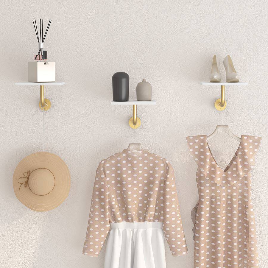 服装店展示架上墙壁挂式厨房置物架纸巾架上墙展示台包包店陈列架