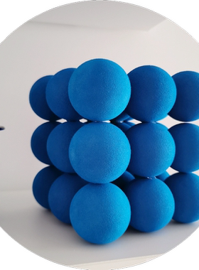 原创设计师小众现代简约艺术3D立体几何装饰摆件克莱因蓝小球魔方