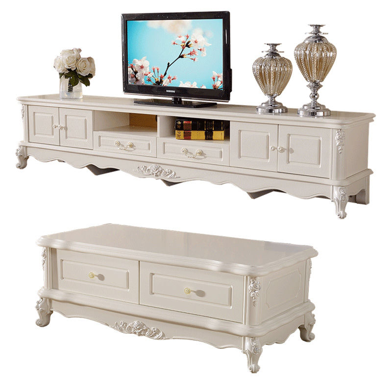 尊范欧式电视柜茶几组合客厅电视柜小型简易柜子现代简约地柜家具
