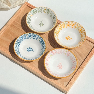 高义夫陶瓷味碟四季繁花