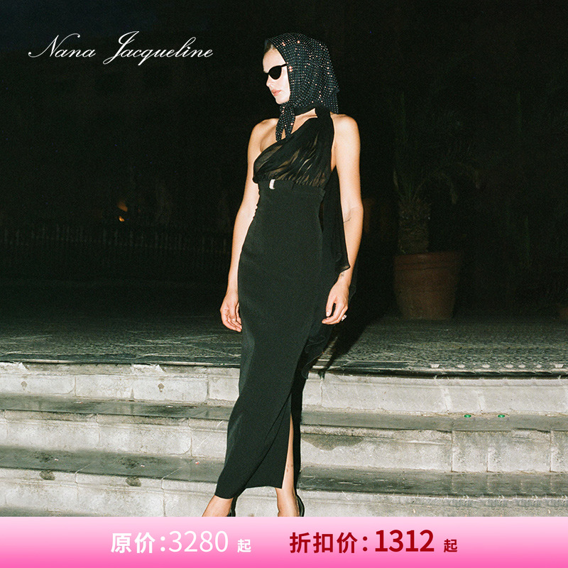 NanaJacqueline飘纱包臀连衣裙