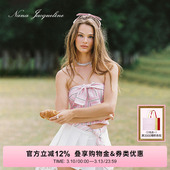 条纹高智感官方正品 NanaJacqueline蝴蝶结抹胸套装 徐如蓝同款