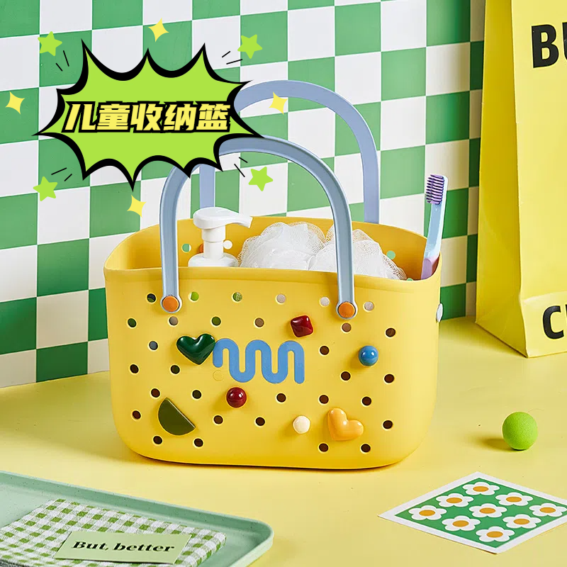 儿童脏衣篮卡通高颜值宝宝脏衣服收纳篓手提卫生间洗漱用品洗浴篮