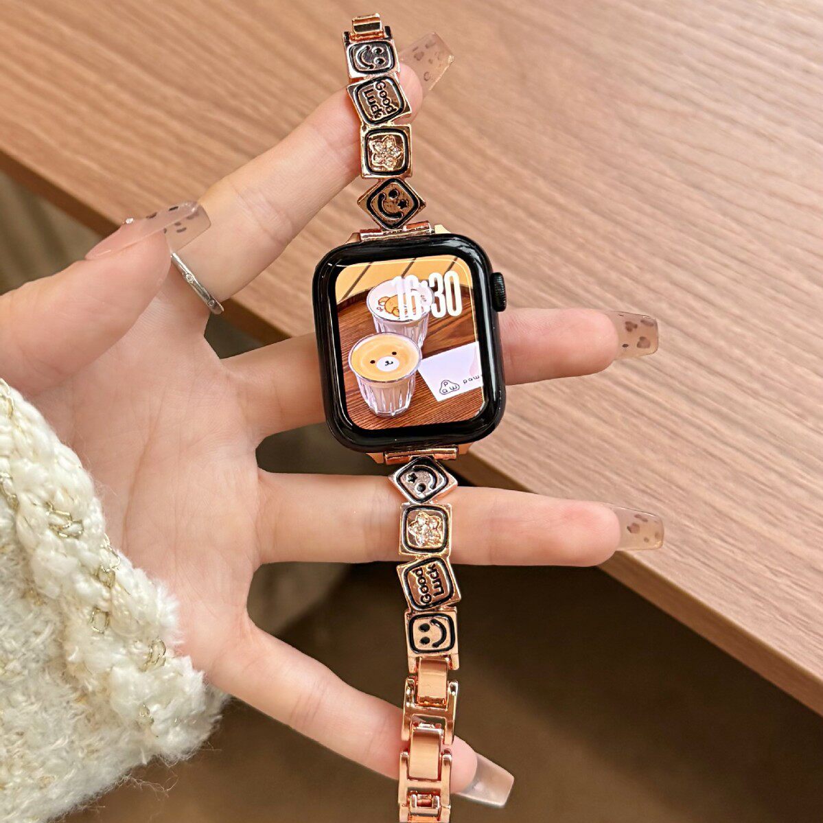 适用iwatchS11表带苹果手表带applewatch10金属不锈钢679代高级女