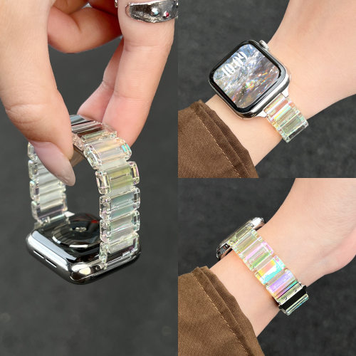 适用iwatch11表带苹果S10手表applewatch9树脂S8高级S7夏SE女新款