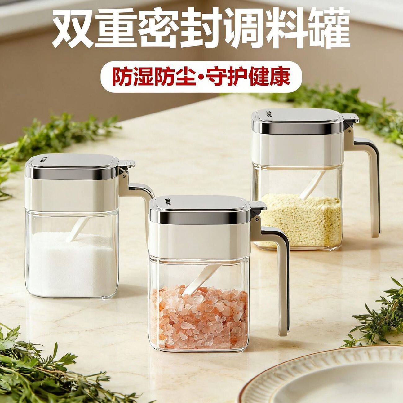 全封闭盐罐子家用厨房防
