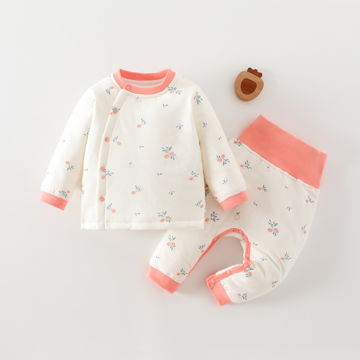 婴儿秋冬季保暖加厚衣服40g夹棉