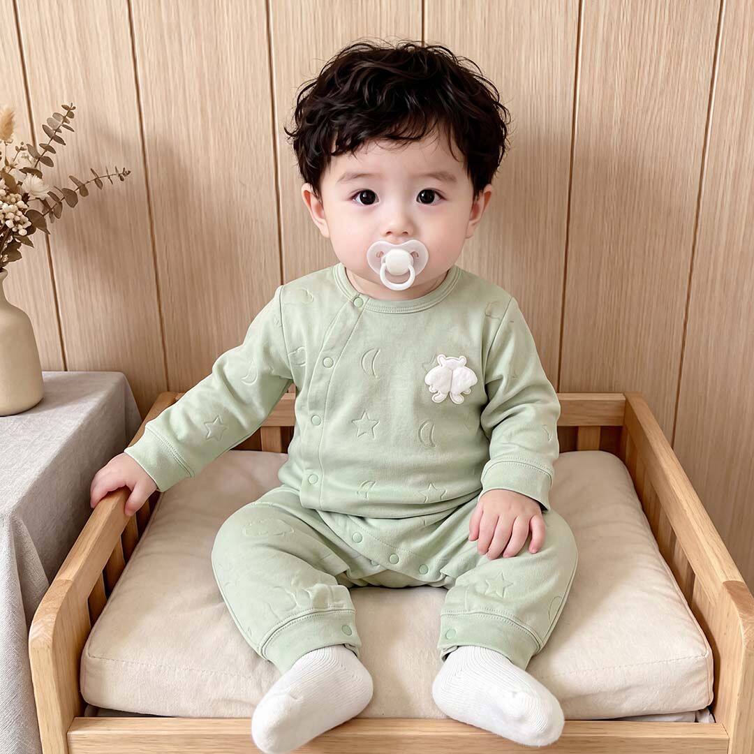 婴儿连体衣秋冬贴身抑菌衣服新生儿全棉哈衣宝宝春季A类爬服休闲