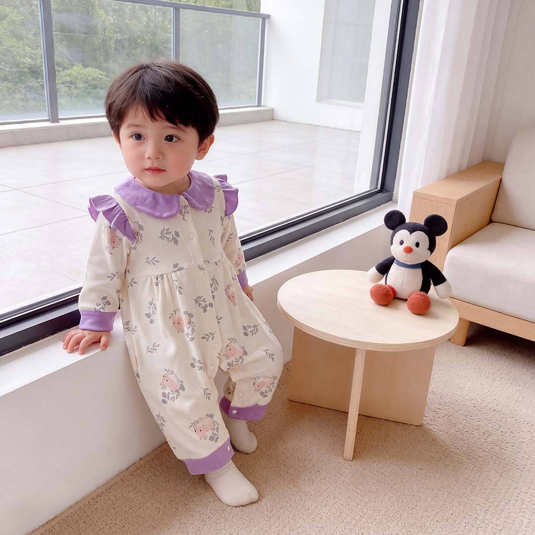 婴儿衣服春秋爬服纯棉a类连体衣宝宝外出服哈衣长袖睡衣柔软通用