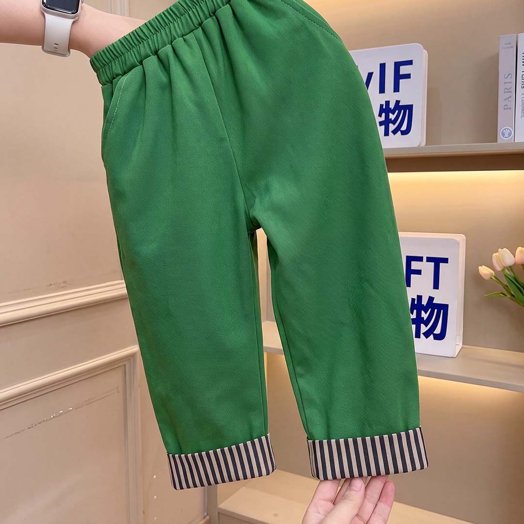 童裤儿童单裤棉七分裤女童长裤男童休闲裤宝宝外穿裤英伦风潮流