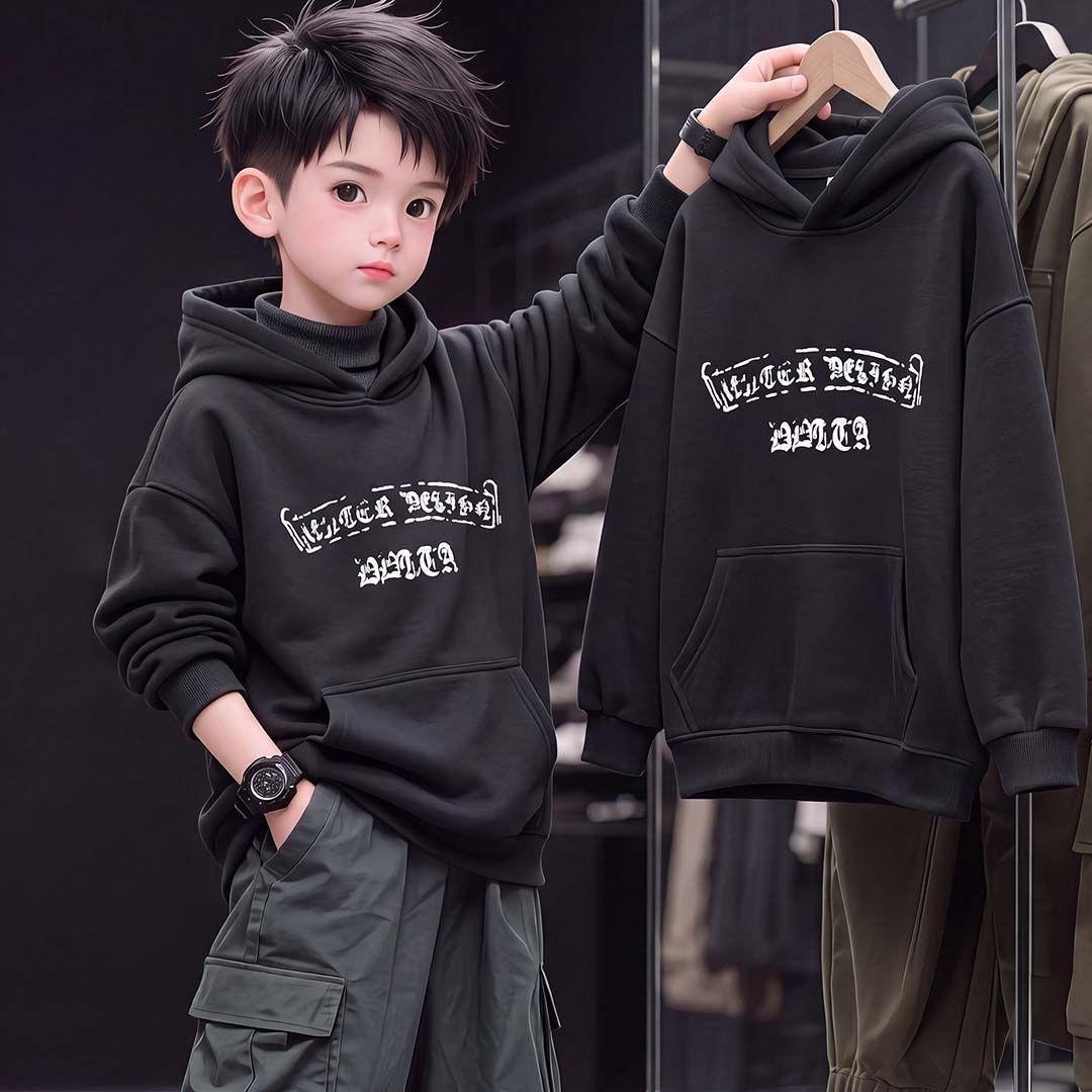 2026新款春秋儿童棉质连帽卫衣韩版百搭洋气男女童休闲帅气外穿