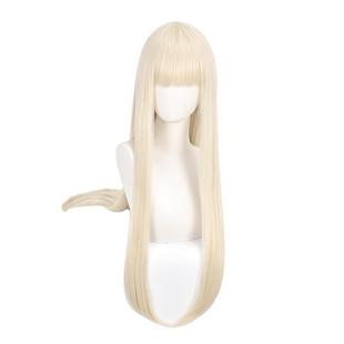 狂赌之渊黄泉月瑠奈露娜cos假发动漫齐刘海奶金色收脸长直发女士