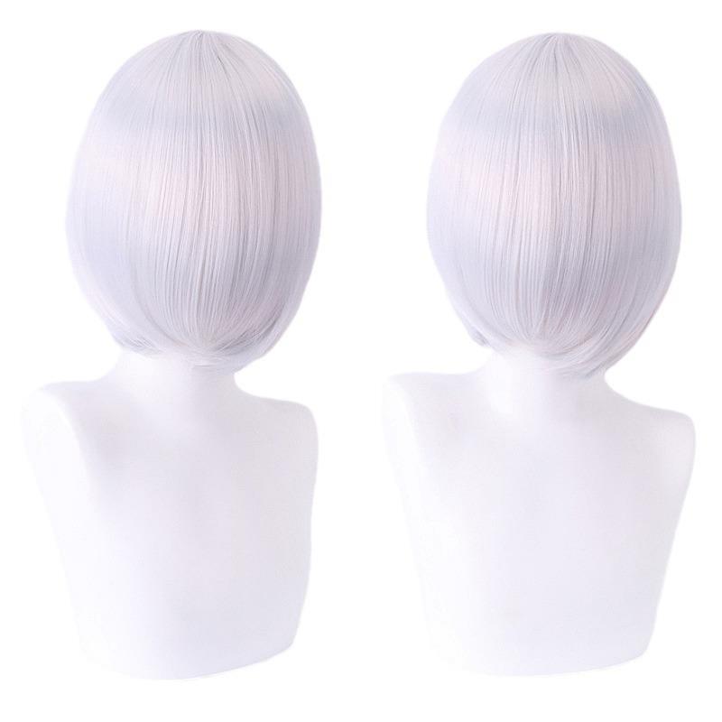 cosplay假发收脸短发 加厚版收脸造型彩色bobo头套30CM万用