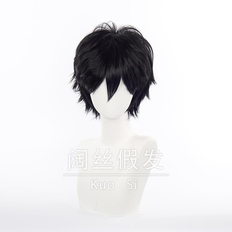 阔丝 159A 万用黑色碎反翘少年款 无头骑士 折原临也 COSPLAY假发