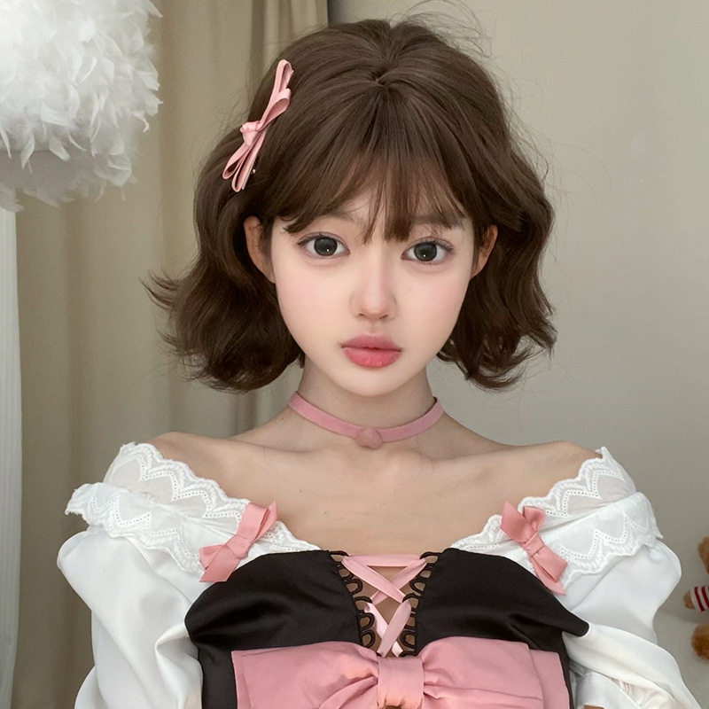 假发女全头套Lolita短卷发羊毛卷短发假发女慵懒卷时尚可爱全头套