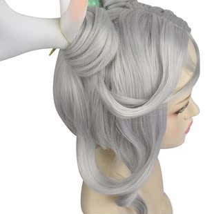 王者 银白色假毛头饰 农药 瑶遇见神鹿cos假发 渐变鹿角发饰