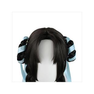 王者西施诗语江南cos假发 麻花圈造型诗雨江南少女高温丝假毛辫子