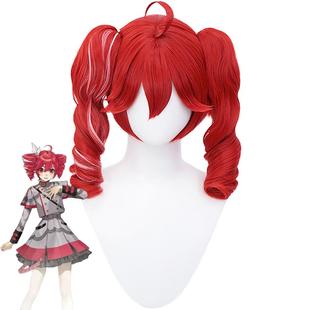 重音teto cosplay假发分体式挑染双马尾