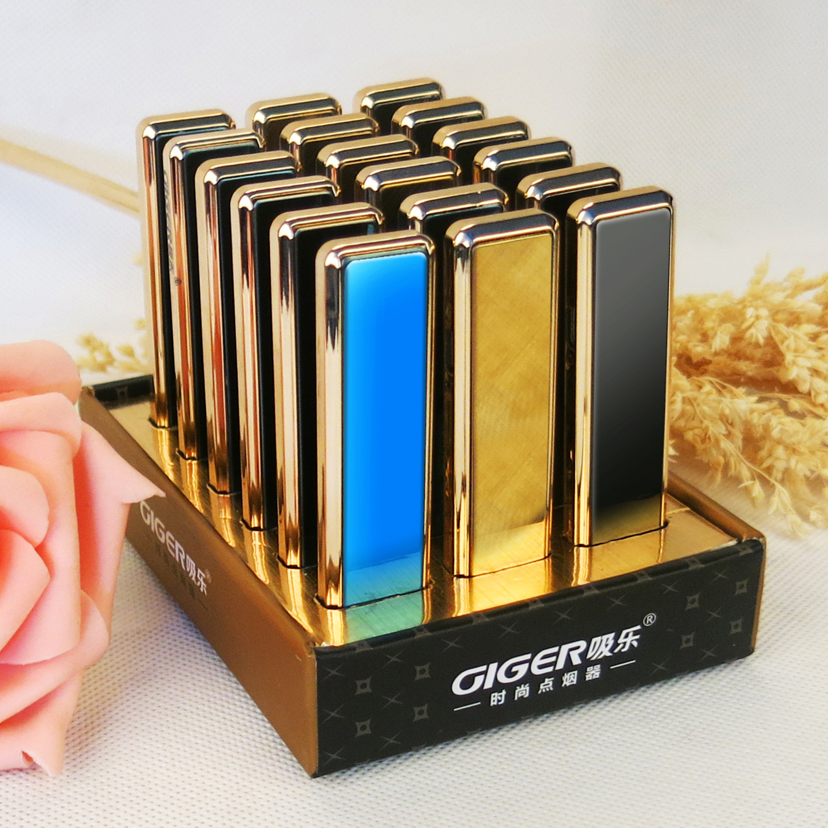 焦点YQ016防风金属电子创意打火机超薄USB充电点烟器