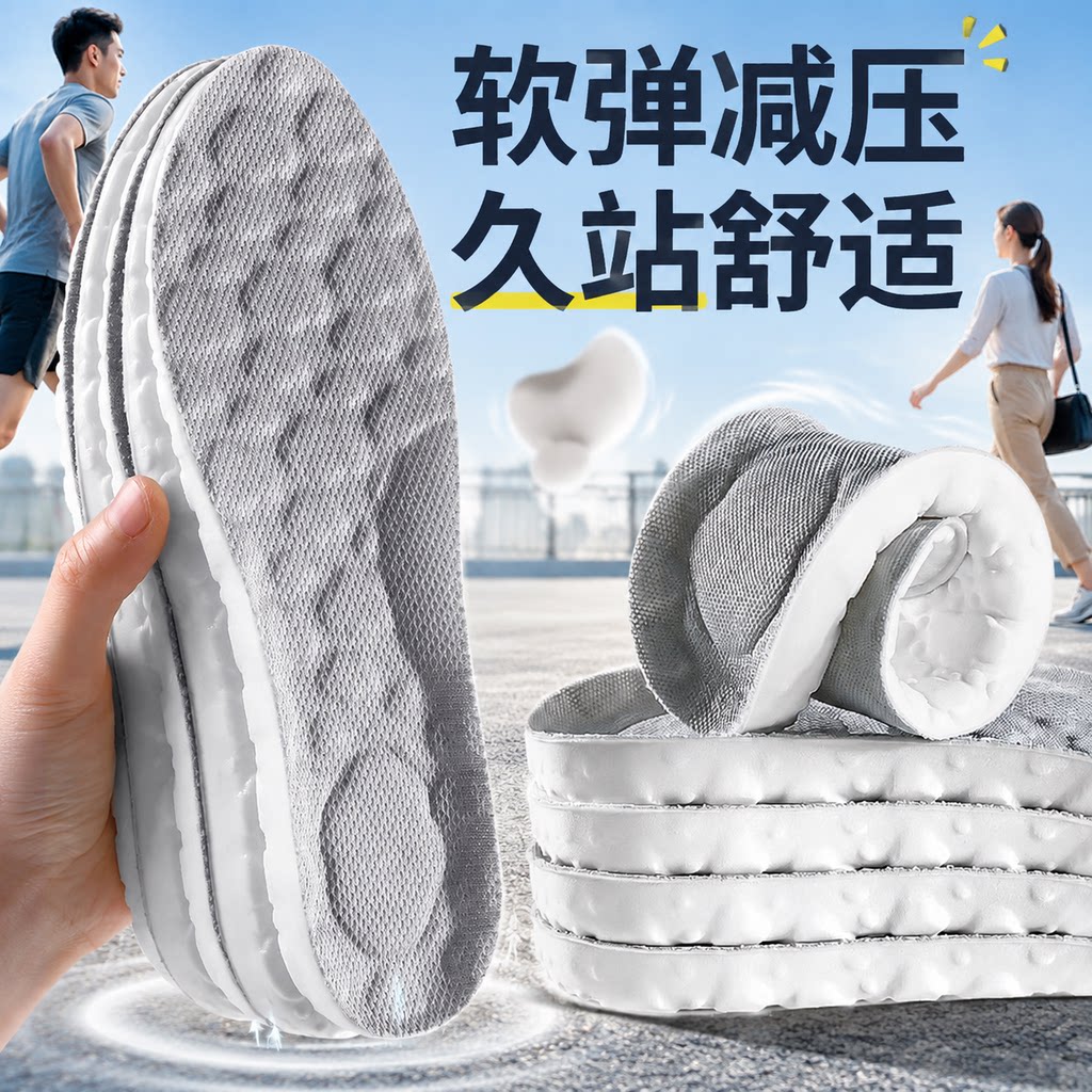 适用于斯凯奇鞋垫运动减震足弓