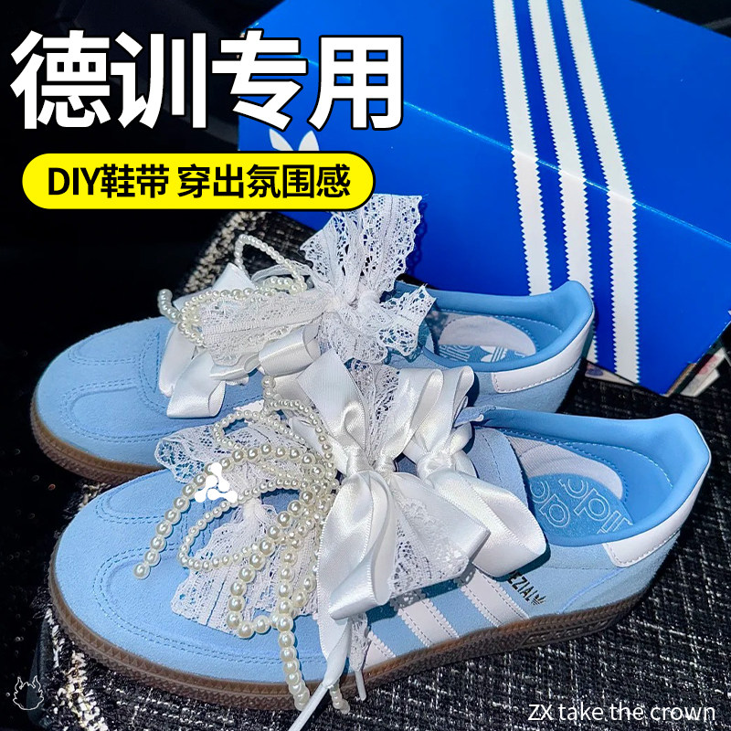 蝴蝶结珍珠鞋花配饰diy高级配饰图片