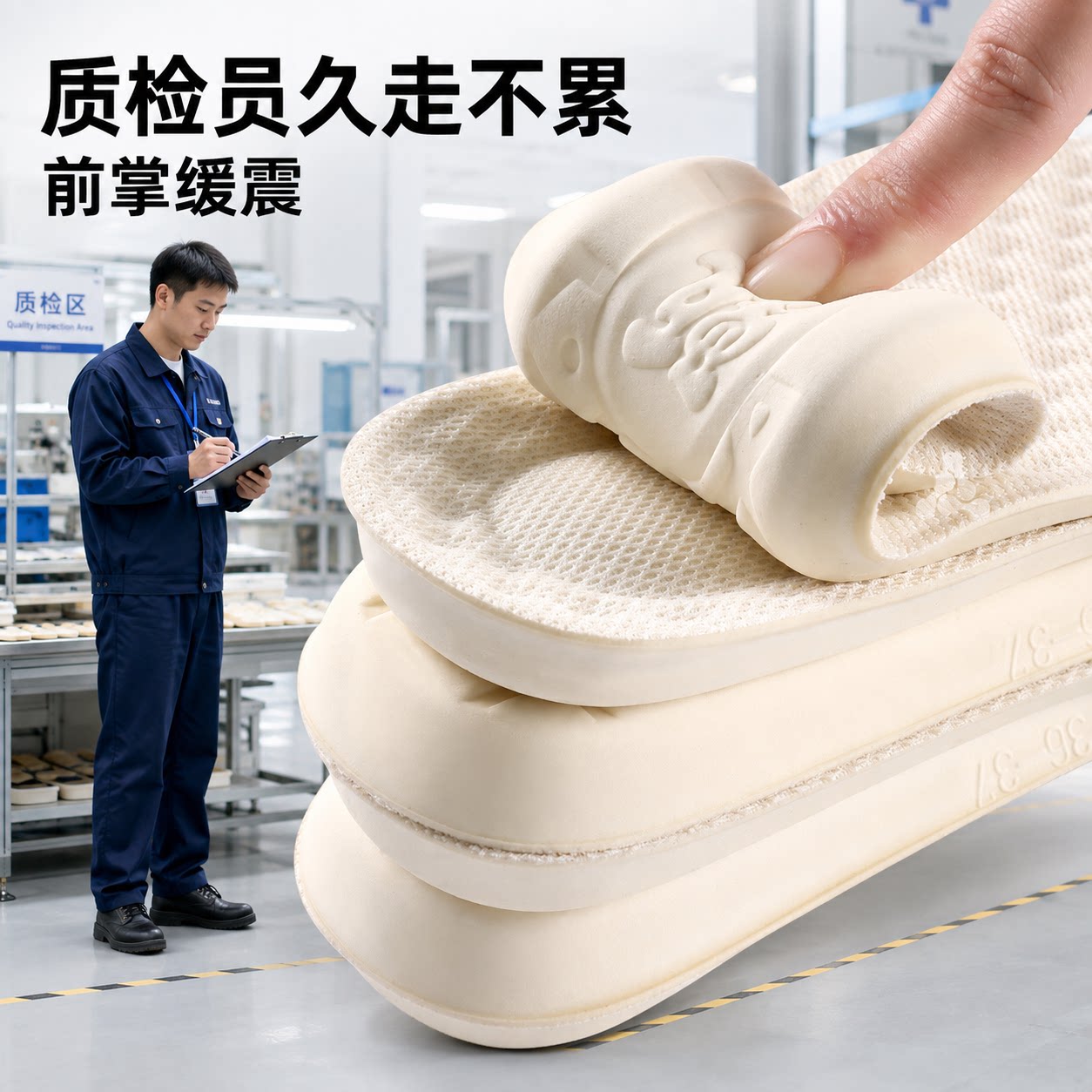 柔软防痛加厚乳胶高弹减震不累脚
