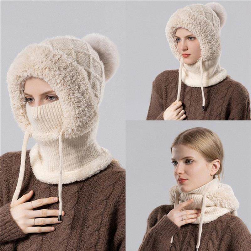 骑电瓶车带的帽子户外加绒帽子棉帽骑行帽护脸护耳罩冷帽加厚厂家