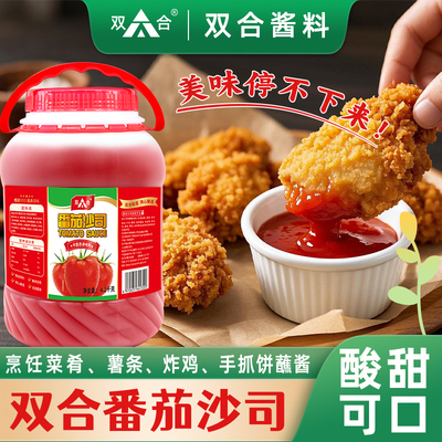 双合番茄沙司家用挤压瓶装酸甜韩式炸鸡薯条汉堡手抓饼番茄酱蘸酱